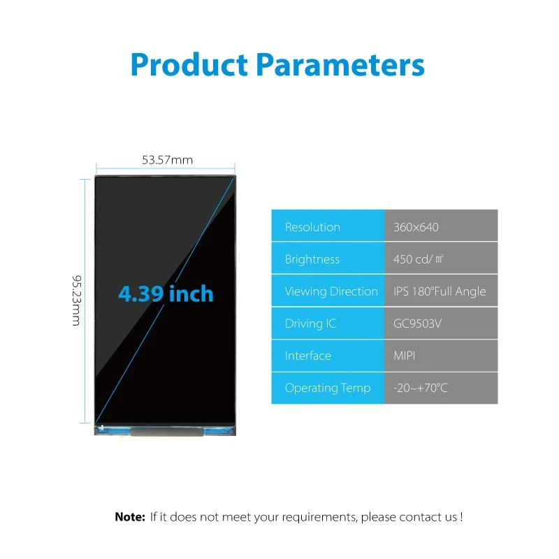 4.39 Inch 360x640 TFT LCD Display Module high quality